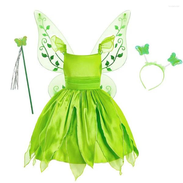 Mädchenkleider Ankunft Kinder TV Movie Cosplay Kostüm mit Flügel Kids Party Fancy Princess Kleid