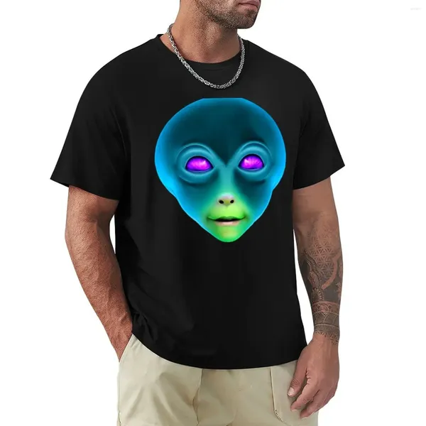 Polos de polos masculinos T-shirt extraterrestres de face