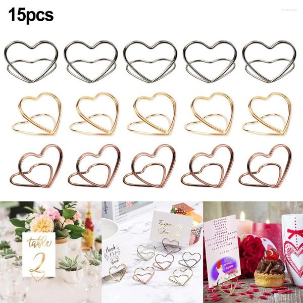 Cornici 15pcs Numero tavolo standard Calco Clip PO Stand Porta di decorazioni per matrimoni per display di prezzo