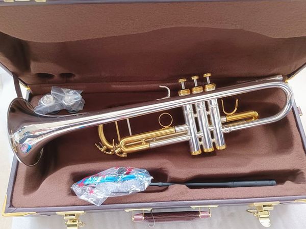 New Trumpet Lt180s-72 B Plat Silver Plated Professional Trumpet Musical Instruments com Case