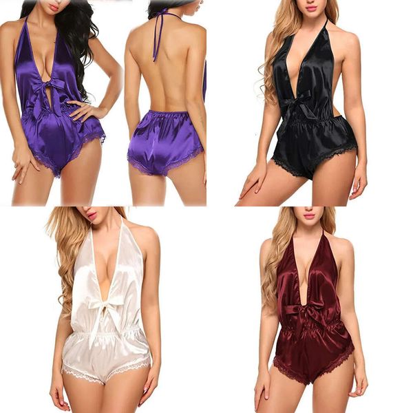 Novo 2019 Women Sexy Lingerie Lace Chemise Porno Sex Rouphe Dress Feminino sem costas Babydoll Nightwear223C