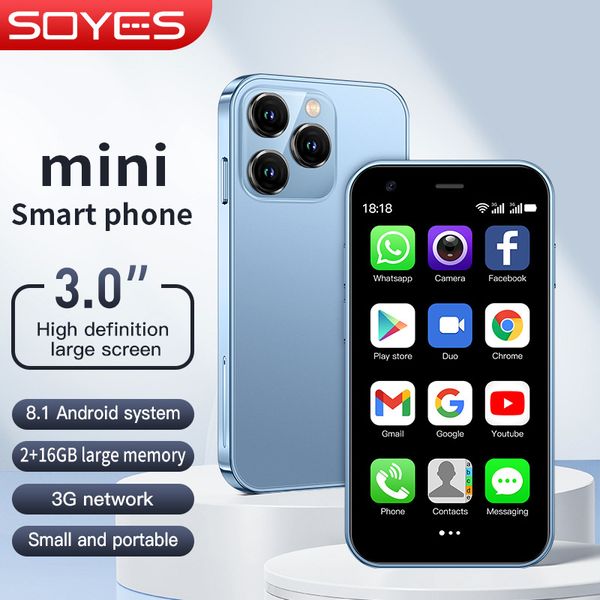 Soyes XS15 MI Smartphone telefono 2 GB+16 GB Android 8.1 3.0 '' Dual Sim Standby 3G Telefono cellulare GPS Play Store 2 GB da 16 GB Mini cellulare