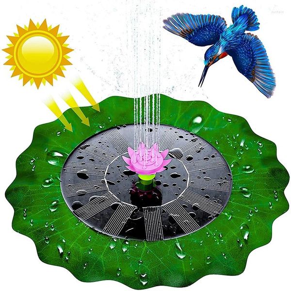 Decorazioni da giardino piscina solare piscina portatile galleggiante decorazione fonte decorazione loto foglia 6 forme spray d'acqua ad inizio rapido