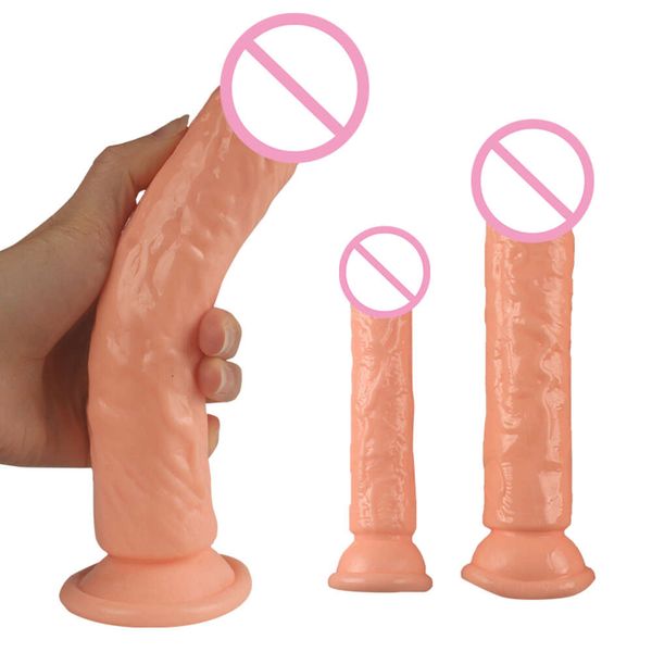 7 Tamanho Realista de carne Dildo Copo de vibração Dildo Feminino Feminino Estimulador Clitoral Big Dick Lesbian Sexy Toys for Women