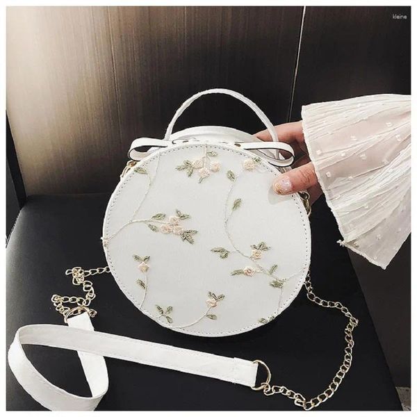 Bag Chinese Style Handtasche Mode Sticker kleiner runde süße einfache wilde einzelne Schulter Messenger Frauen Frühling Sommer 2024