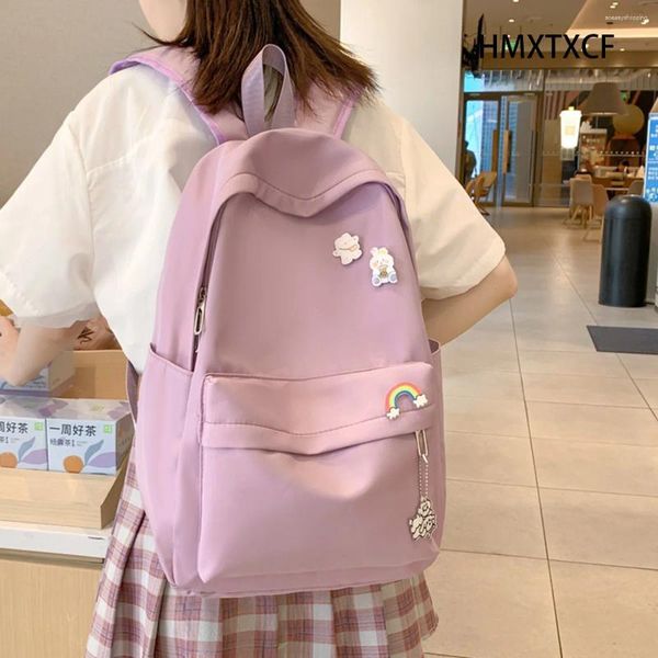 Backpack Summer Belas de bolsa escolar confortável Feminino Feminino Harajuku College Girl Student Fashion Book Kawali