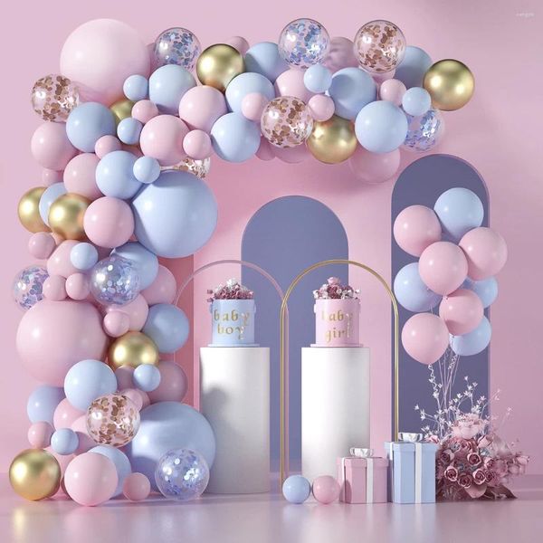 Decoração de festa confete macaron color balão guirlanda arco kit de casamento aniversário filhos crianças látex baloon chuveiro de bebê globos