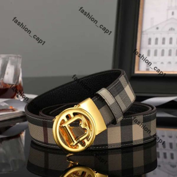 Berberry Belt Bayberry Belt Designergürtel karierte Leder Luxus Frauen Buchstabe B Schnalle Streifenmuster Klassische Cinturon Mann Kausaler Burbuerry -Gürtel für Männer 849