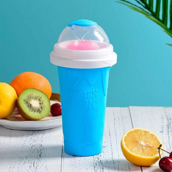 Sommer Squeeze Homemade Saft Wasserflasche Schnellgefroren Smoothie Sand Cup Prise Schnellkühlung Magie ICE CREAM 240415