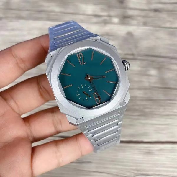 U1 AAA Watch di top di alto livello Octo Finissimo Sport Orologi grigio Muovo meccanico automatico Uomini Grigio Canda in acciaio inossidabile cinguetta da polso trasparente.