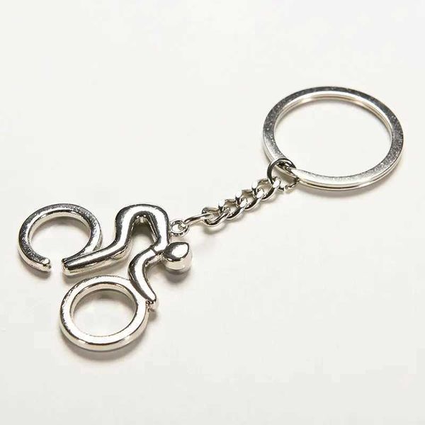 CPKT Keychains Lanyards Fashion Metal Sporty Casual Man Road Bicycle Figure Keychain Keyring Souvenirs Creative для велосипедного любителя велосипедов D240417