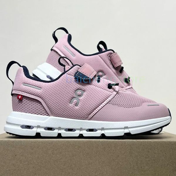 2024 On Cloud Kids Sapatos Esportes Esportes ao ar livre UNC Black Crianças brancas meninas meninas casuais tênis de moda criança andando tênis tênis EUR 22-35 G5