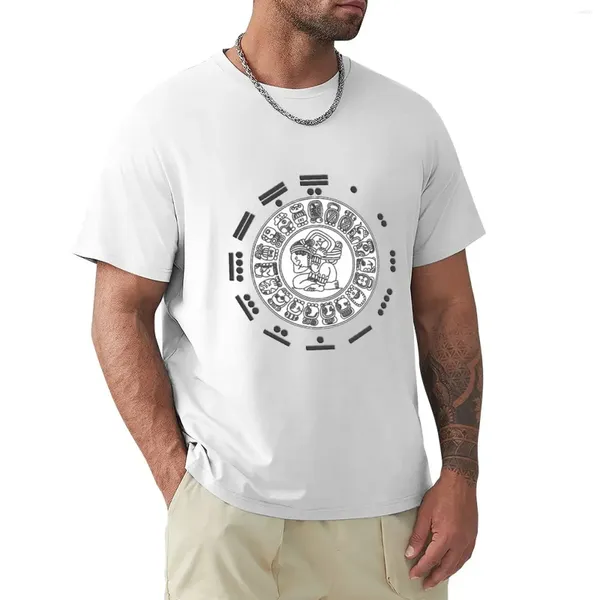 Polos da uomo T-shirt mayan orologio animale Prinfor Boys Blanks Plain Blanks personalizzati Slimt-Fit Shirts for Men