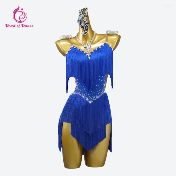 Stage Wear 2024 Dance Dance Abito da danza Fringe Skirt Women Abbigliamento per feste Cabaret Costume Girl Dancewwear Line Suit Samba Ballroom Prom