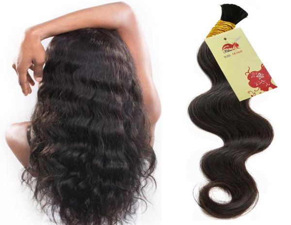 Человеческие волосы для микро -косичек бразильские волосы для косичек 3pcs no утк