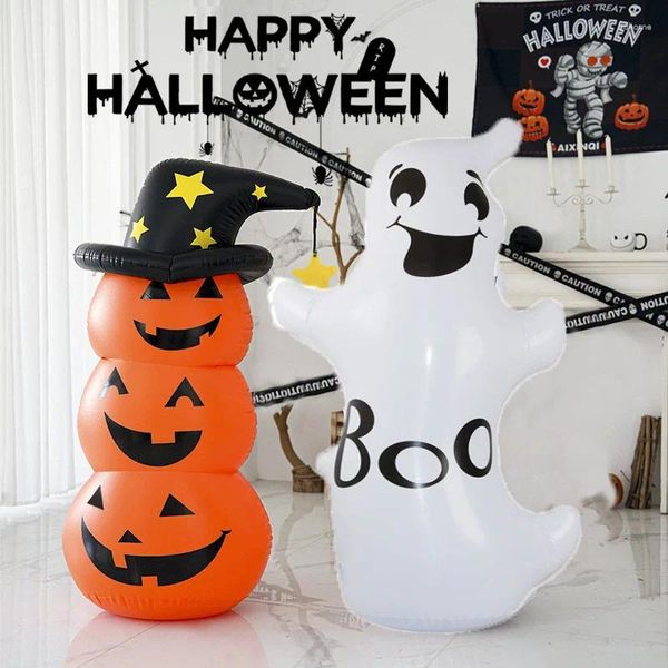 Decorazione per feste Halloween Pumpkin Head Ballon Ballons Ghost Vertical Ghost Accessori per le vacanze