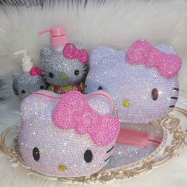 Sacchetti cosmetici Crystal Rhinestones a mano adorabile Principessa gioielli di gioielli ad anello Organizzatore di stoccaggio auricolare Borsa per cosmetica Gift per bambini L410