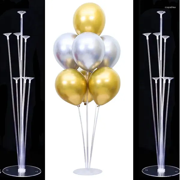 Party -Dekoration 7x Tubes Ballon Stand Geburtstag Balloons Erzstrickhalter Hochzeit Baloon Globos Dekorationen Kinder Ball