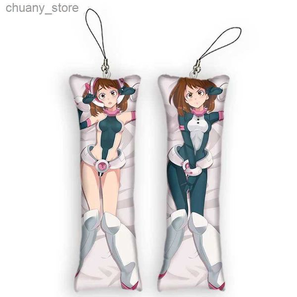 Tornari Canali 4x12cmmy Hero Academia Ochaco Uraraka Mini ciondolo Dakimakura Tornario Mini Pendant Carena a doppia squadra anime Tornario Y240417