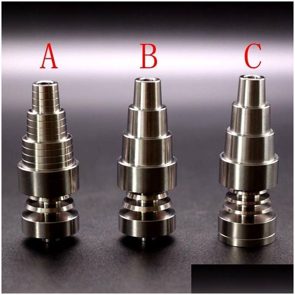 Andere Handwerkzeuge 3 Style Titaniumnagel 10 mm 14 mm 18 mm 6 in 1 Infinity Domeless Nails Verstellbarer männlicher oder weiblicher Öl GR2 Drop -Lieferung DHQFD