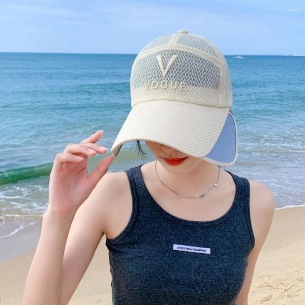 Visors Anti-UV Sunscreen Шляпа мода дышащая сетчатая защита от солнца.