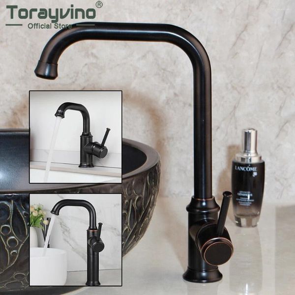 Rubinetti del lavandino da bagno Torayvino rubinetto in ottone 1 manico a 360 gradi Torneiras Torneiras Monte Bacino Bacino Multifunzionale Tapu