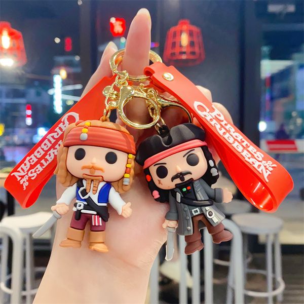 Halloween Funny Pirate Keychain süße Puppe Kleine Geschenk Explosion Casual Jack Pirate Ship Doll Keychain 2 Farbstücke Optionales Großhandel exquisite Geschenke