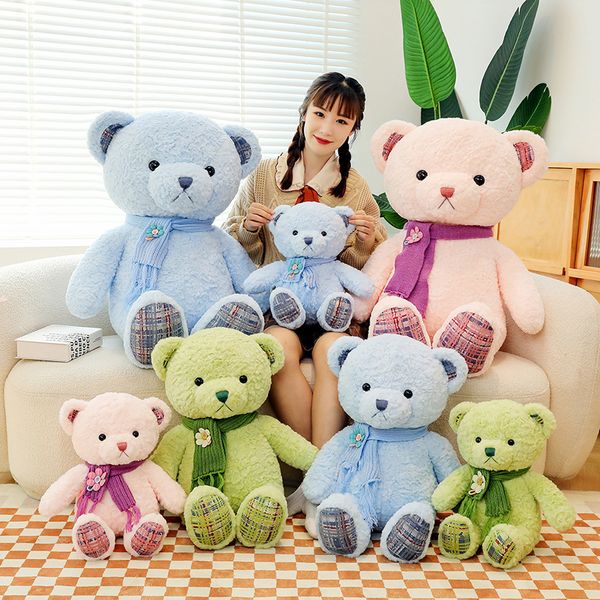 Happy Scarf Bear Doll Cartone Cartone Little Bear Plush Phin Morb and Cinge Birthday Gift per ragazzi e ragazze