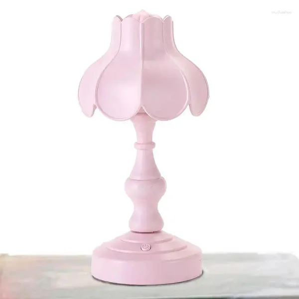 Tischlampen Blume Lampe süße Mini Lotus LED Nachtlicht Schreibtisch Zimmer Dekor USB wiederaufladbare dekorative Nachtlichter für Schlafzimmer