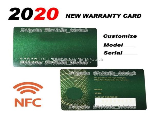 Watch Boxes Green International Garantia Card Personalizar NFC Recursos 2021 Styles Edition 116610 116500 126660 Custom fez o exac8143428