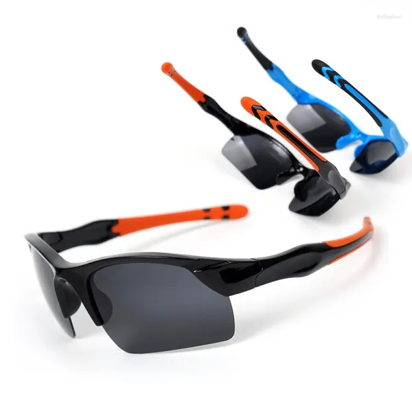 Óculos de sol Crianças flexíveis polarizadas para meninos meninas esportes pilotagem ao ar livre óculos de bicicleta Bike Goggles com o caso Age 3-10