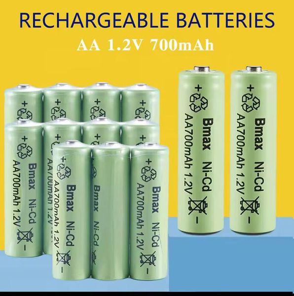 100% Original Bmax wiederaufladbares AA 1,2V Ni-CD 700mAh Akku für leichte Schallausrüstung Mikrofonfernsteuerspielzeug Nicd Batterien billiger