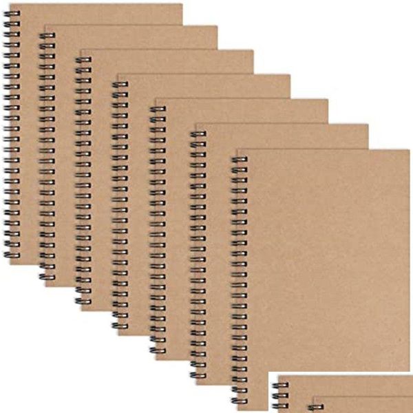 Notepads all'ingrosso a spirale Notebook Notebook Soft ER 50 Fogli 100 pagine carta sfoderata per gli studenti di ufficio Scuola Drop Delive Dhizk