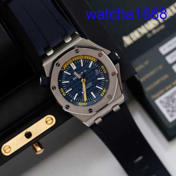 Schweizer AP Armband Watch Royal Oak Offshore 15710st Herren Sport Watch Stahl Automatische mechanische Schweizer luxuriöse Sportuhr Durchmesser 42 mm