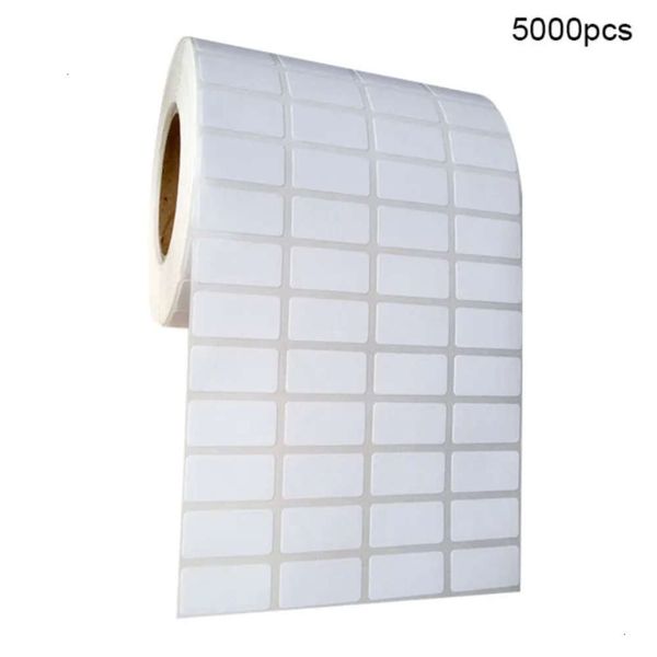 Etiqueta de etiqueta branca distingue 5000pcs adesivo de parede de parede de papel de cozinha auto -fossa de embalagem pegajas do presente de doces 230531