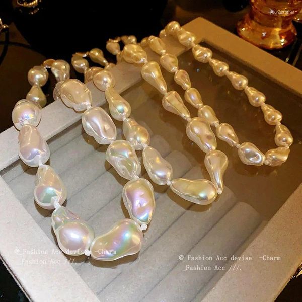 Choker Baroque Stil imitierten Perlenschmuck Vintage Perlen Halskette für Frauen elegante koreanische Modezubehör exquisite Nackenkette
