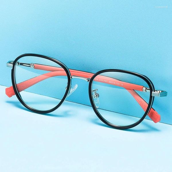 Occhiali da sole cornici per bambini Tr occhiali ottici telaio per 4-12 anni Girls Girl Anti Blue Light Eyewear Myopic IoPic