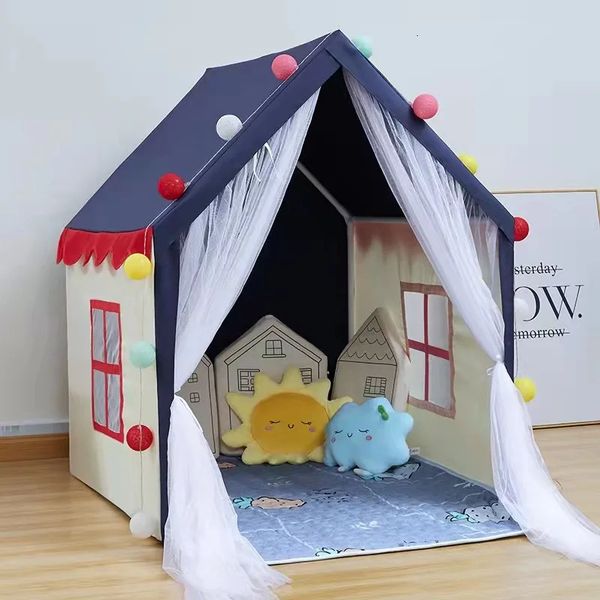 Детская палатка, детская принцесса, супер большая комната, ползая в помещении для открытых палаток Принцесса, живая игра, домашний декор, 240415
