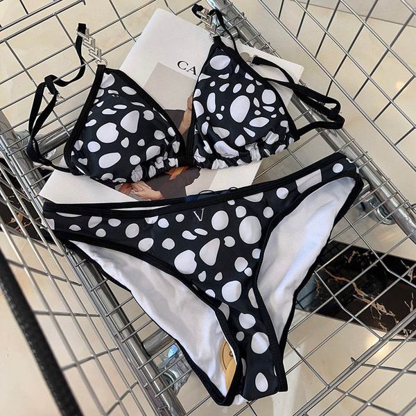 Retro Womens Bikini Mayo Klasik Polka Dot Baskı Mayoları Seksi Kadın Kamisole Mayo Setleri Lüks Markalar Mayolar CSD2404172-12