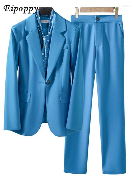 Frauen zweiteilige Hosen Khaki Schwarz Blue Elegante Damen Pant Anzug Frauen solide formelle Blazer und Hosen weibliche Geschäftsarbeit tragen Büro 2