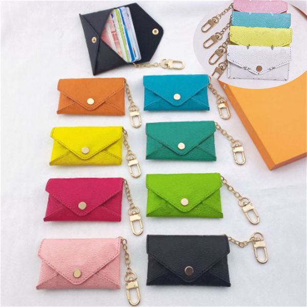 Designer PU Keychain Bag Charms Acessórios Coin Purse Card Saco de bolsa pendente Cadeia Mulher Man Man Homem Pingente Kichain Flor Keychain