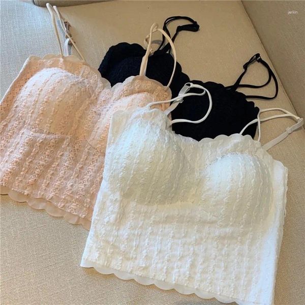 Camisoles Tanks Sexy Lace Camisole для женщин Летнее нижнее белье черная труба верхняя верхняя часть Bras Lingie Girls Fashion Tops жилет