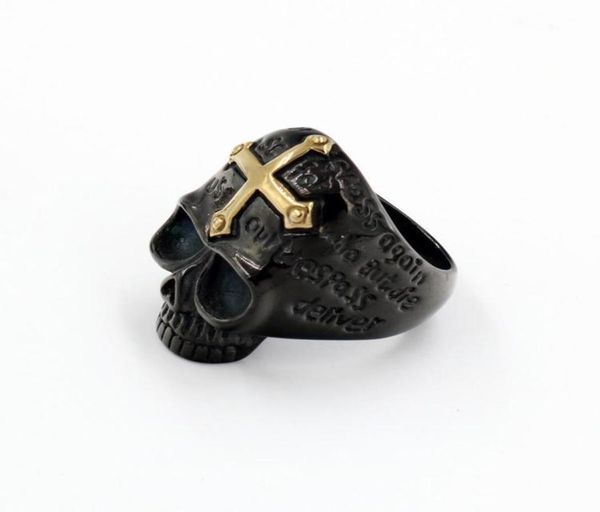 Anéis de casamento Titanium Steel Casting Ring atmosférico Taro Devil Cross Men039s Factory Direct6003774