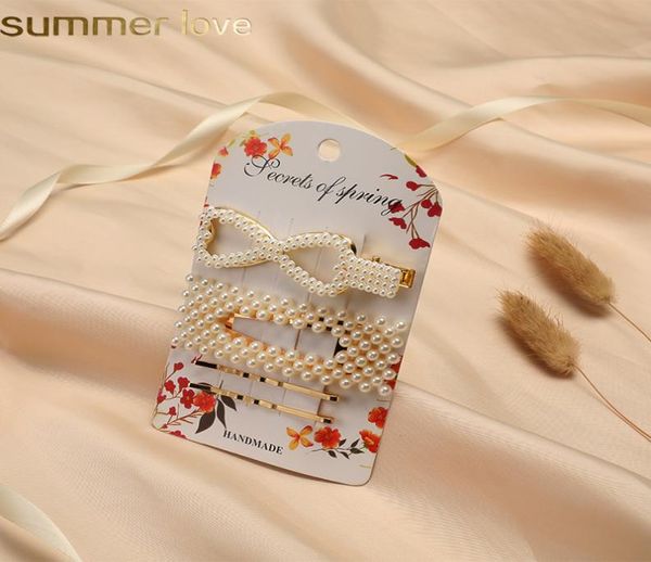 Fashion Pearl Hair Clip Metal Haircip Elegant Barrette Bobby Hair Pins Hochzeit Hairs Styling Tool für Frauen 7154693