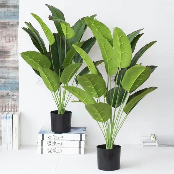 Flores decorativas de 80 cm da sala de estar de casamento decoração de casamento faux árvore falsa planta falsa planta grande decoração artificial de palmeira