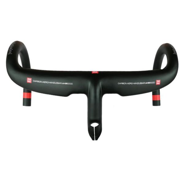 Zniino Black Full Carbon Fiber Integrated Bicycle Handlebar Handlebar Bike Manght bar con gambo 400420440mm 2019 NUOVO5389283 NUOVO 5389283