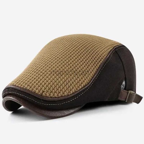 Boinas 2023 Autumn e inverno Male Ivy Cap pai quente pico chapéu de notícias de newsboy Mulheres de malha de malha 56-60cm D24417