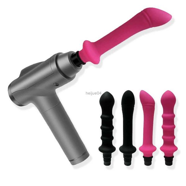 Vibradores Máquina de sexo fáscia fêmea vibrador pênis masturbação de massagem vibrador massagem de massagem Cabeça para silicone pênis Fake Sex Toyl2403L2404