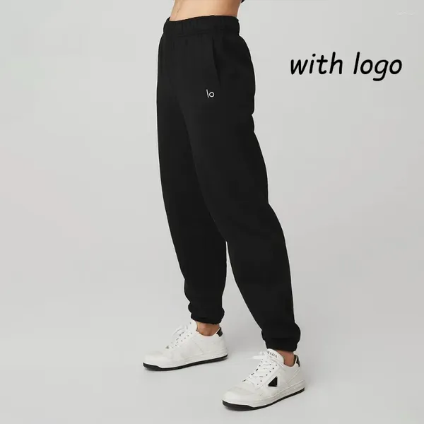 Aktive Hosen lo Yoga Auszeichnung Sweatpant Baumwoll -Jogginghose Lose Fitness Hosen Frauen Komfort atmungsaktives Training Leggings für
