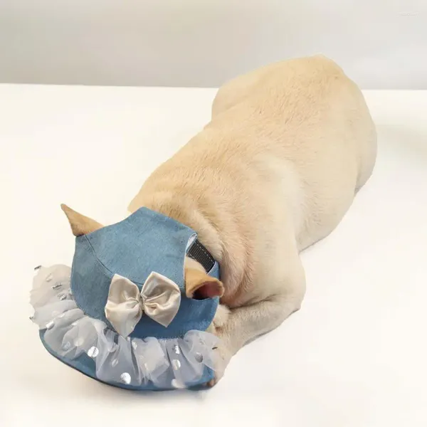 Köpek Giyim Güneşlik Kapağı Pet Güneş Koruma Beyzbol Kapakları Kulak Delikleri ile Köpekler İçin Ayarlanabilir Kayışlar Kediler Dantel Açık